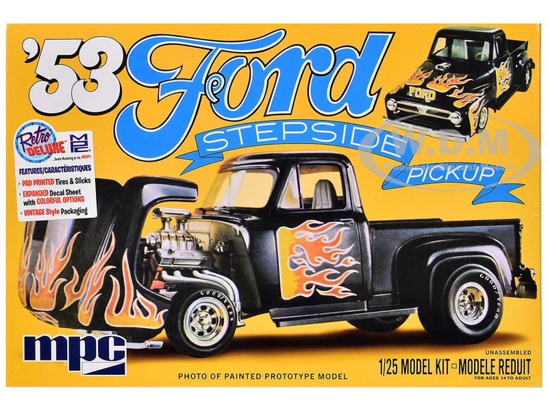 Skill 2 Model Kit 1953 Ford Stepside Pickup Truck 1/25 Scale Model by MPC - Ford Models