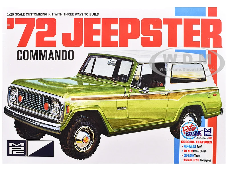 Skill 2 Model Kit 1972 Jeep Jeepster Commando 1/25 Scale Model by MPC - Jeep Models