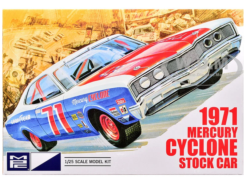 Skill 2 Model Kit 1971 Mercury Cyclone Stock Car 1/25 Scale Model by MPC - Mercury Models