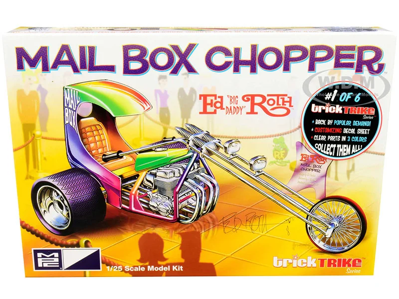 Skill 2 Model Kit Mail Box Chopper Trike (Ed "Big Daddy" Roth's) "Trick Trikes" Series 1/25 Scale Model by MPC - Model Kits (To Built)