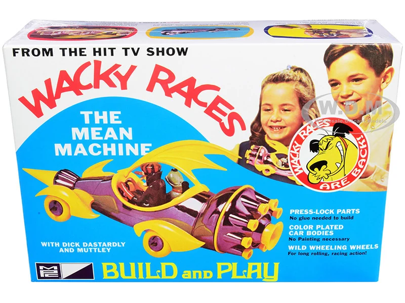 Skill 2 Snap Model Kit The Mean Machine with Dick Dastardly and Muttley Figurines "Wacky Races" (1968) TV Series 1/25 Scale Model by MPC - Movie/TV Series Models
