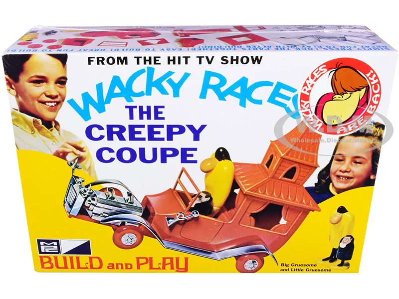 Skill 2 Snap Model Kit The Creepy Coupe with Big Gruesome and Little Gruesome Figurines "Wacky Races" (1968) TV Series 1/25 Scale Model by MPC - Movie/TV Series Models
