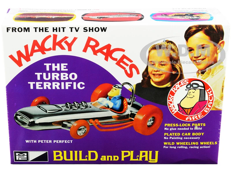 Skill 2 Snap Model Kit The Turbo Terrific with Peter Perfect Figurine "Wacky Races" (1968) TV Series 1/25 Scale Model by MPC - Movie/TV Series Models