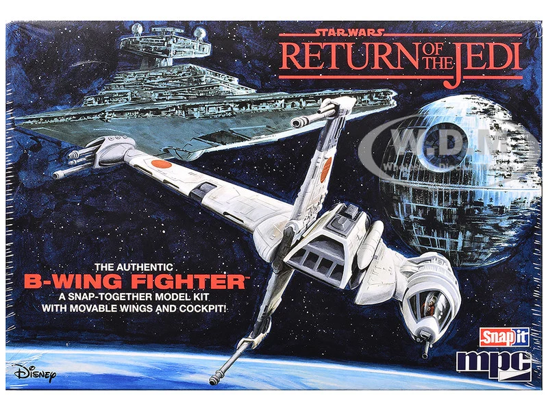 Skill 2 Snap Model Kit B-Wing Fighter "Star Wars: Return of the Jedi" (1983) Movie 1/144 Scale Model by MPC
