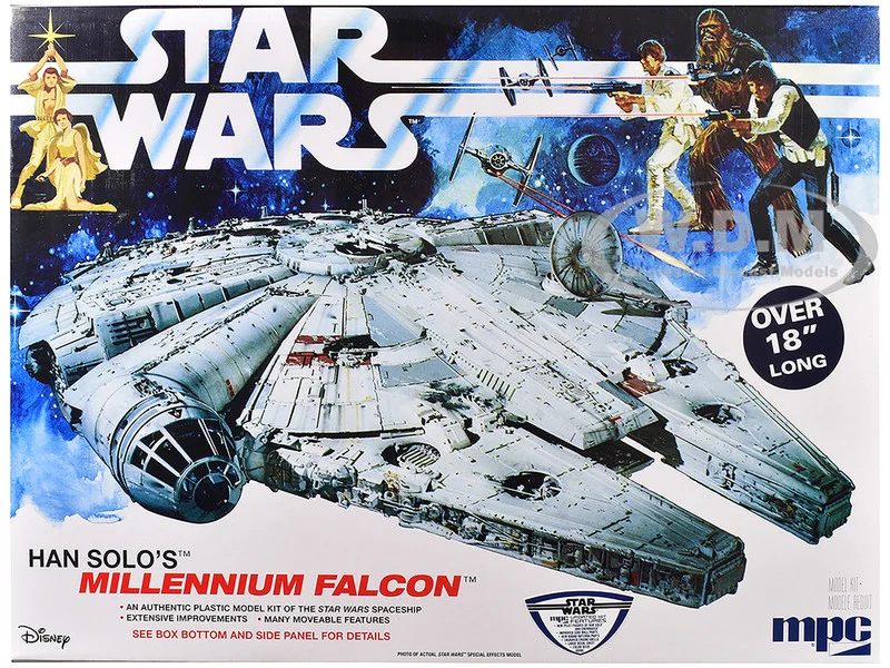 Skill 3 Model Kit Han Solo's Millennium Falcon "Star Wars: A New Hope" (1977) Movie 1/72 Scale Model by MPC - Movie/TV Series Models