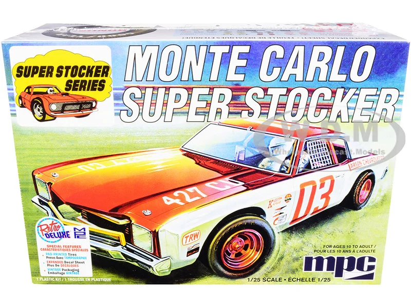 Skill 2 Model Kit 1971 Chevrolet Monte Carlo Super Stocker 1/25 Scale Model by MPC - Chevrolet Models