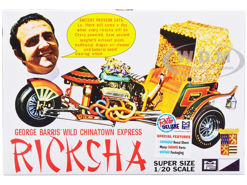 Skill 2 Model Kit George Barris' Wild Chinatown Express Ricksha 1/20 Scale Model by MPC - Model Kits (To Built)