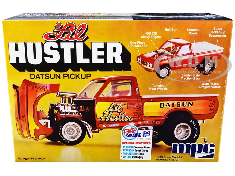 Skill 2 Model Kit 1975 Datsun Pickup Truck "Lil Hustler" 1/25 Scale Model by MPC - Datsun Models