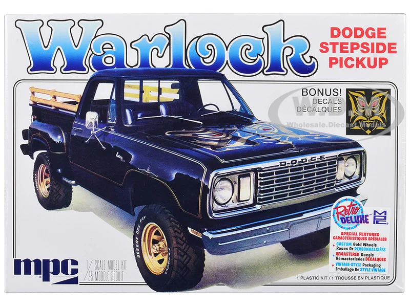 Skill 2 Model Kit 1977 Dodge Warlock Stepside Pickup Truck 1/25 Scale Model by MPC - Dodge Models