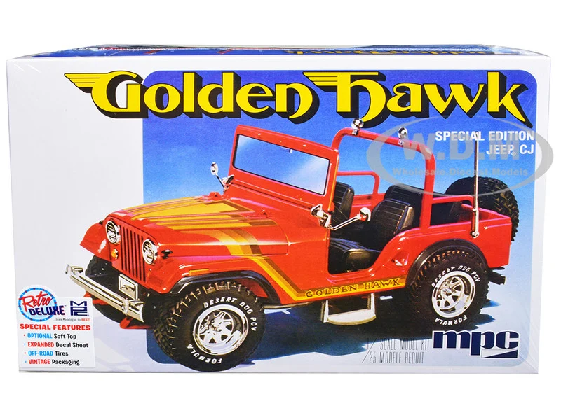 Skill 2 Model Kit 1981 Jeep CJ5 Golden Hawk 1/25 Scale Model Car by MPC - Jeep Models