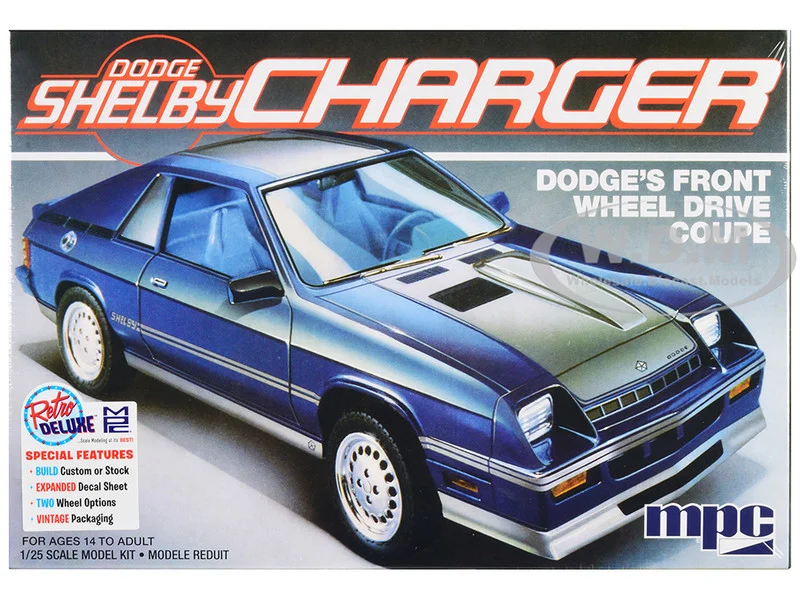 Skill 2 Model Kit 1986 Dodge Shelby Charger 1/25 Scale Model by MPC - Dodge Models