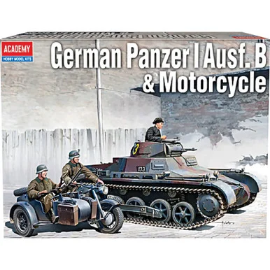 Panzer I Ausf. B & Motorcycle 1/35 Kit Academy (13556)