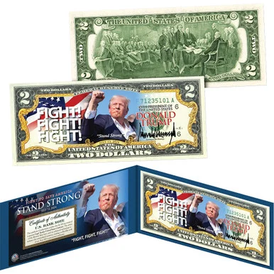 Donald Trump "Fight! Fight! Fight!"  Bill TRUMP_FIGHT_TWO - Merrick Mint