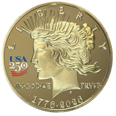 PEACE DOLLAR GOLDEN TRIBUTE 1 OZ COIN -250TH ANNIVERSARY Merrick Mint (PEACE_250TH_GLD_TRIB)