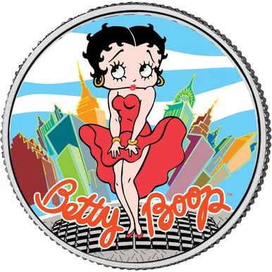 Betty Boop in Red Dress Colorized Half Dollar Coin Merrick Mint (BOOP_CITY_JFK )