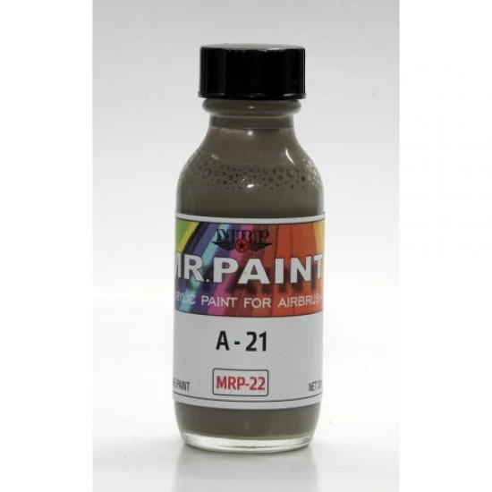 Mr Paint 22 Acrylic Lacquer Paint - A-21 Brown 30ml