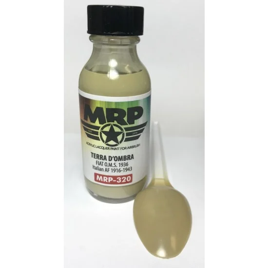 Mr Paint 320 Acrylic Lacquer Paint - Terra Dombra Fiat OMS 1936 30ml