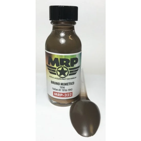 Mr Paint 322 Acrylic Lacquer Paint - Bruno Mimetico 1936 Italian AF 1916-43 30ml
