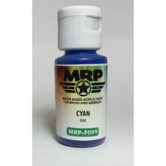 Mr Paint F099 Acrylic Paint for Figure - Cyan - Ink (17ml)