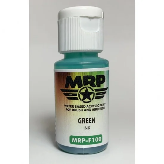 Mr Paint F100 Acrylic Paint for Figure - Green - Ink (17ml)