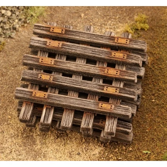 Model Scene 48502 HO Scale 1/87 Old Wooden Sleepers - Model Railway