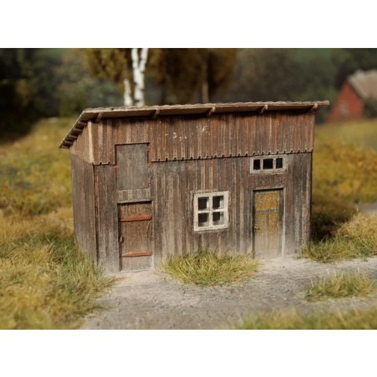Model Scene 91506 TT Scale Wooden Shed - Scenics & Diorama