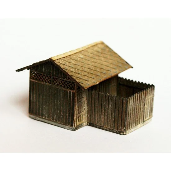 Model Scene 96551 1/160 Wooden Railway Toilet - Scenics & Diorama