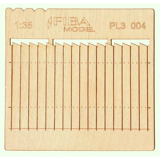 Model Scene PL3-004 1/32, 1/35 Wooden Fence Type - 4 (laser cut, 2 sheets)