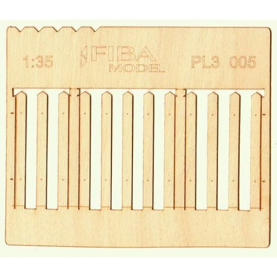 Model Scene PL3-005 1/32, 1/35 Wooden Fence Type - 5 (laser cut, 2 sheets)