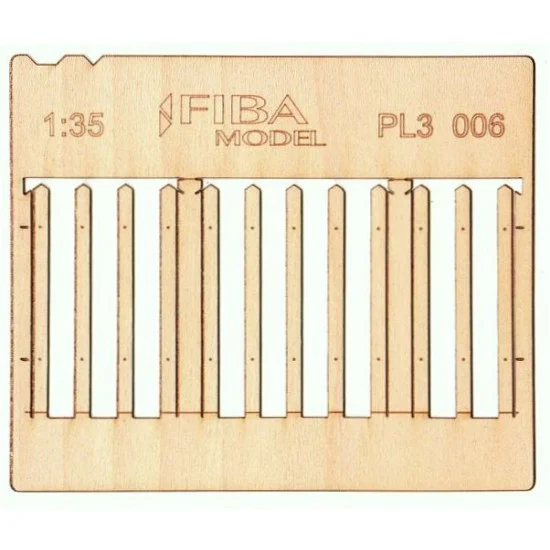 Model Scene PL3-006 1/32, 1/35 Wooden Fence Type - 6 (laser cut, 2 sheets)