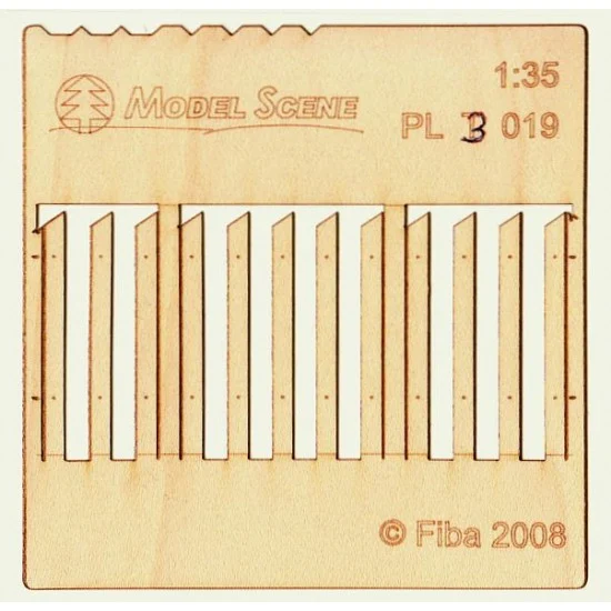 Model Scene PL3-019 1/32, 1/35 Wooden Fence Type - 19 (laser cut, 2 sheets)
