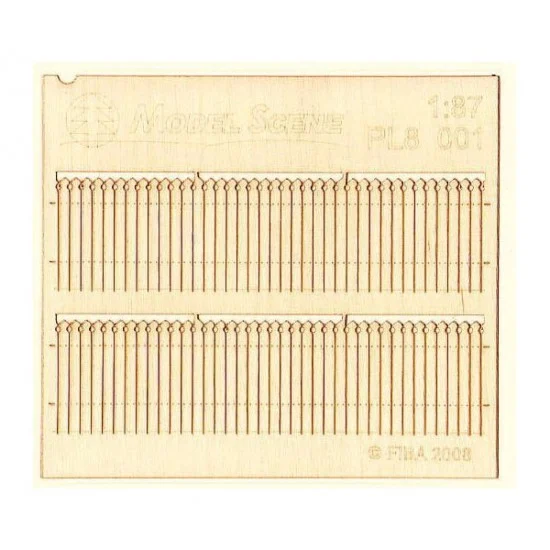Model Scene PL8-001 HO Scale 1/87 Decorative European Wooden Fence Type 1