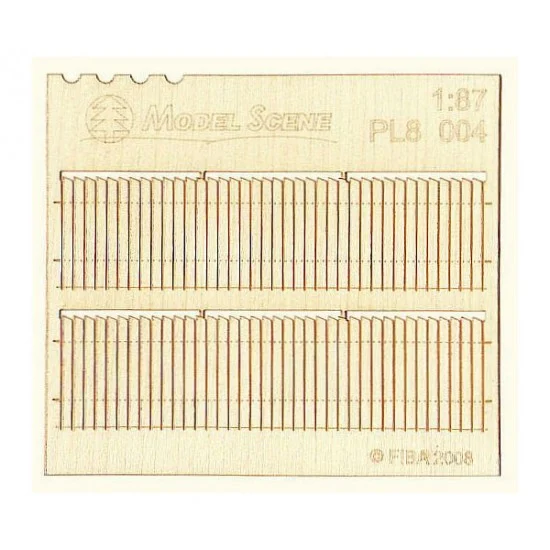 Model Scene PL8-004 HO Scale 1/87 Saw Toothed Privacy Fence Type 4