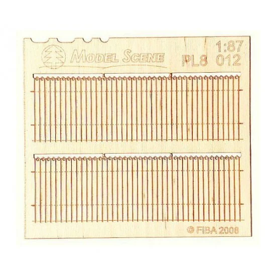 Model Scene PL8-012 HO Scale 1/87 Decorative European Wooden Fence Type 12