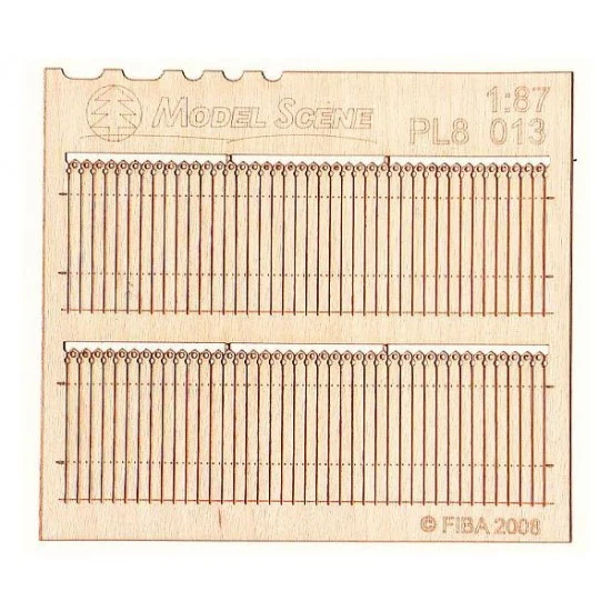 Model Scene PL8-013 HO Scale 1/87 Decorative European Wooden Fence Type 13