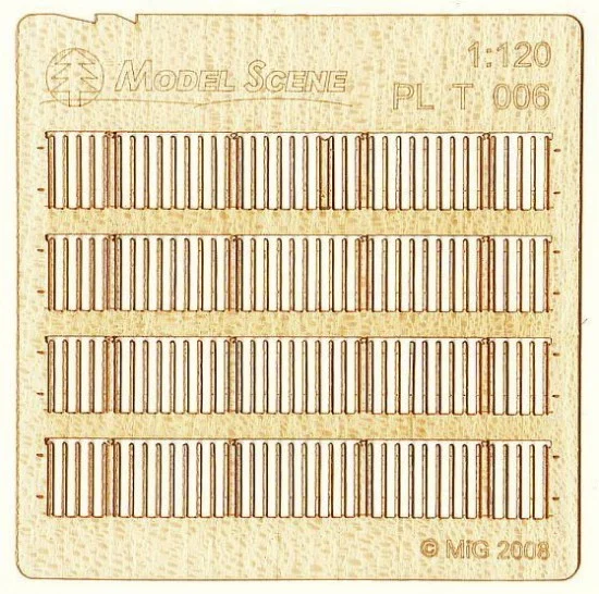 Model Scene PLT-006 1/120 Picket Fence - Narrow Plank Type 6
