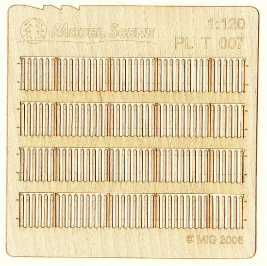 Model Scene PLT-007 1/120 Stockade Fence Boards - Standard Size Type 7