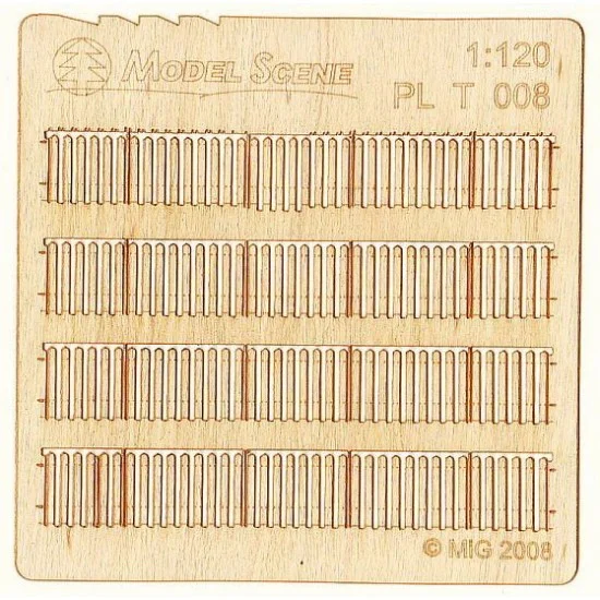 Model Scene PLT-008 1/120 Stockade Fence Boards - Wider Size Type 8