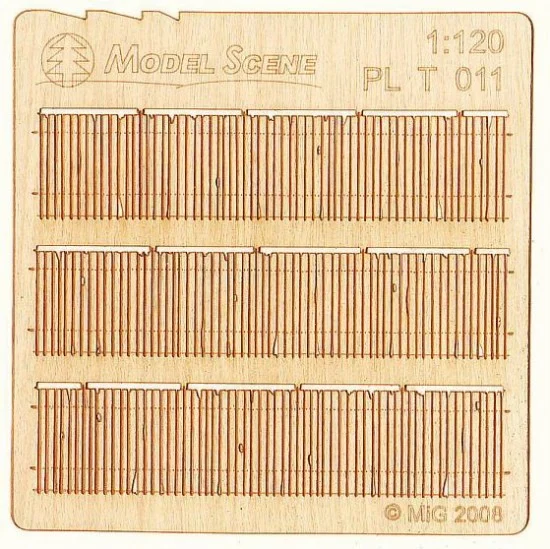 Model Scene PLT-011 1/120 Plain Plank Cedar Fence - Rustic Type 11