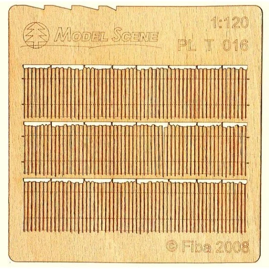 Model Scene PLT-016 1/120 Wooden Fence Irregular Cut I. Type 16