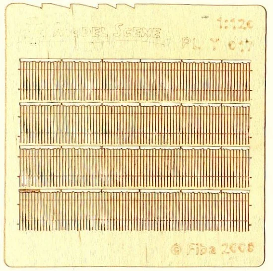 Model Scene PLT-017 1/120 Wooden Fence Irregular Cut II. Type 17