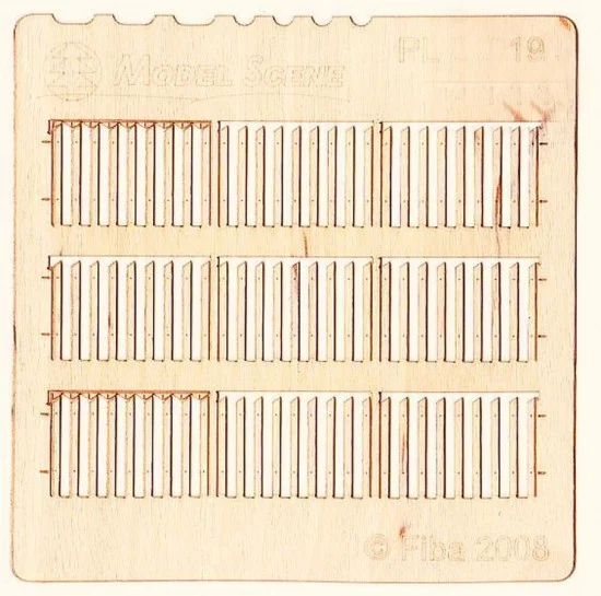 Model Scene PLT-019 1/120 Stockade Fence Boards - Wider Size Type 19