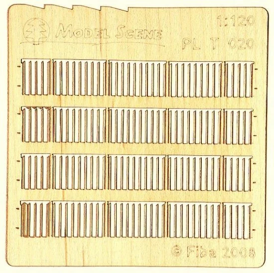 Model Scene PLT-020 1/120 Stockade Fence Boards - Standard Size Type 20