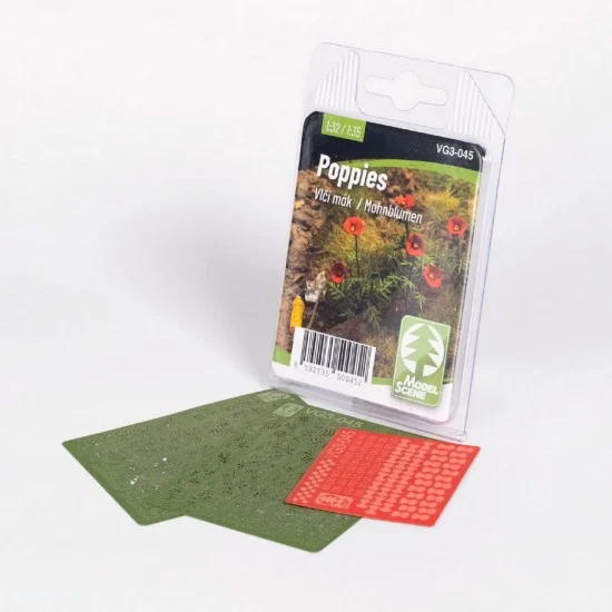Model Scene VG3-045 1/35, 1/32 Poppies Mini Flowers