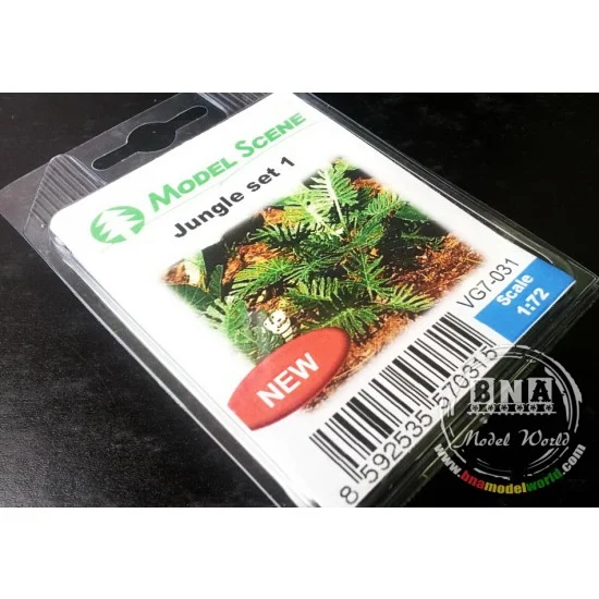 Model Scene VG7-031 1/72, 1/87 Jungle Set 1 (2 Laser-cut Paper Sheets)