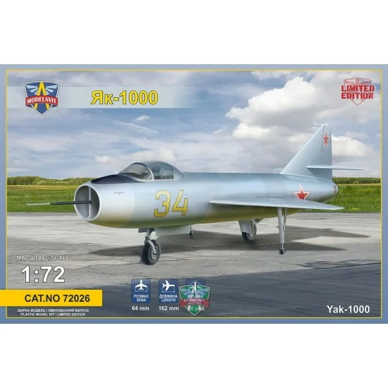 ModelSvit 72026 1/72 Yakovlev Yak 1000 Supersonic Demonstrator - Model Planes