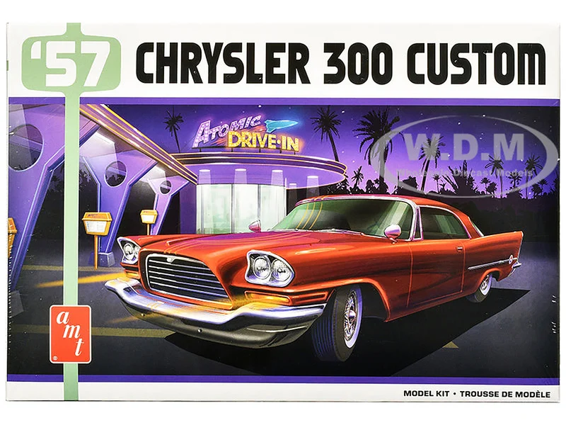 Skill 2 Model Kit 1957 Chrysler 300 Custom 1/25 Scale Model by AMT - Chrysler Models