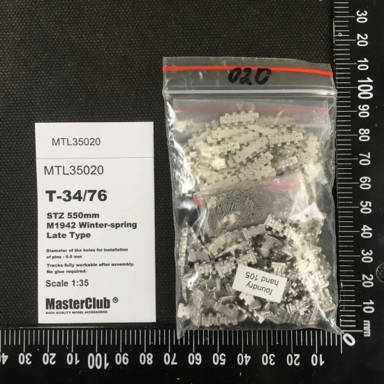 Master Club 35020 1/35 Tracks for T-34 550mm M1942 Winter-spring Type 2