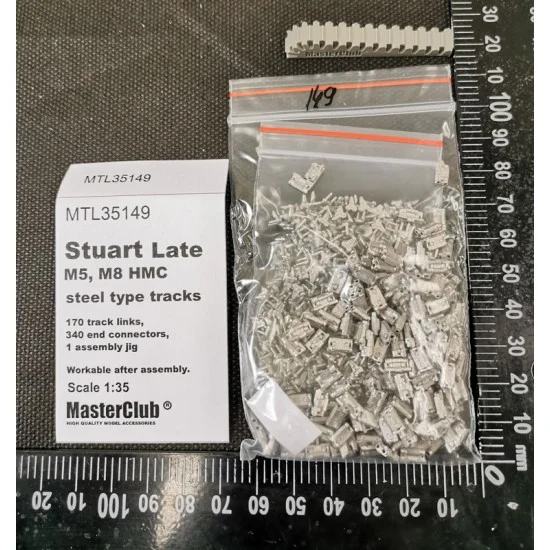 Master Club 35149 1/35 Tracks for Stuart Late M5, M8 Howitzer Motor Carriage (HMC) - Military Vehicles & Tanks