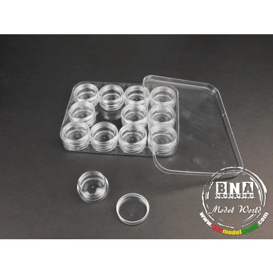 Manwa 2124 12pcs Small Plastic Bottles for Spare Parts - Hobby Tools & Supplies